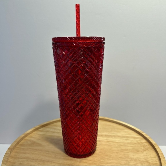 Starbucks Red Jeweled Holiday Tumbler Cold Cup Venti 24oz Christmas Winter 2021 - Picture 3 of 8